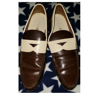 Prada Leather Slip On Penny Loafer Dress Shoes 9.5